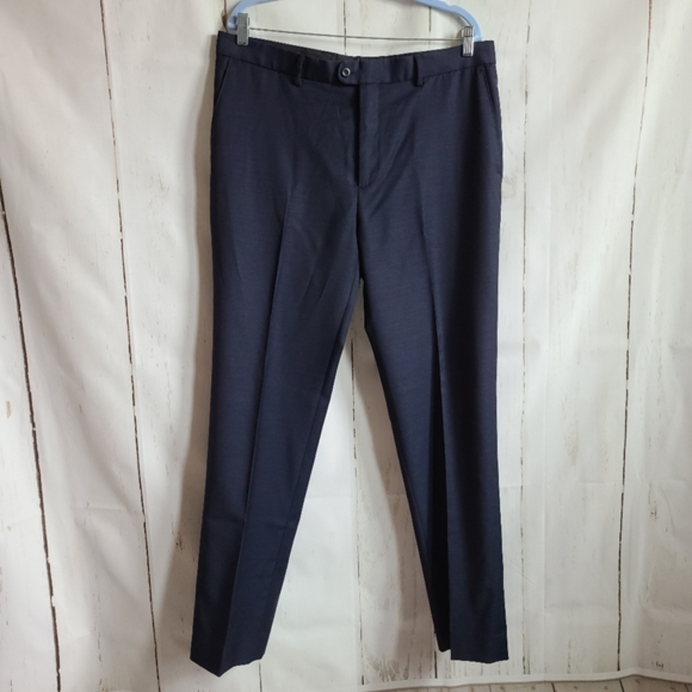 Bensol navy wool dress pants 36×32 straight leg